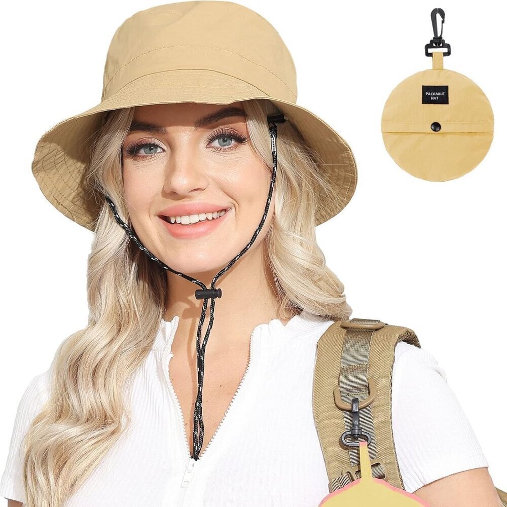 Women Men Waterproof Packable Bucket Hat UV Sun Protection Rain Flodable
